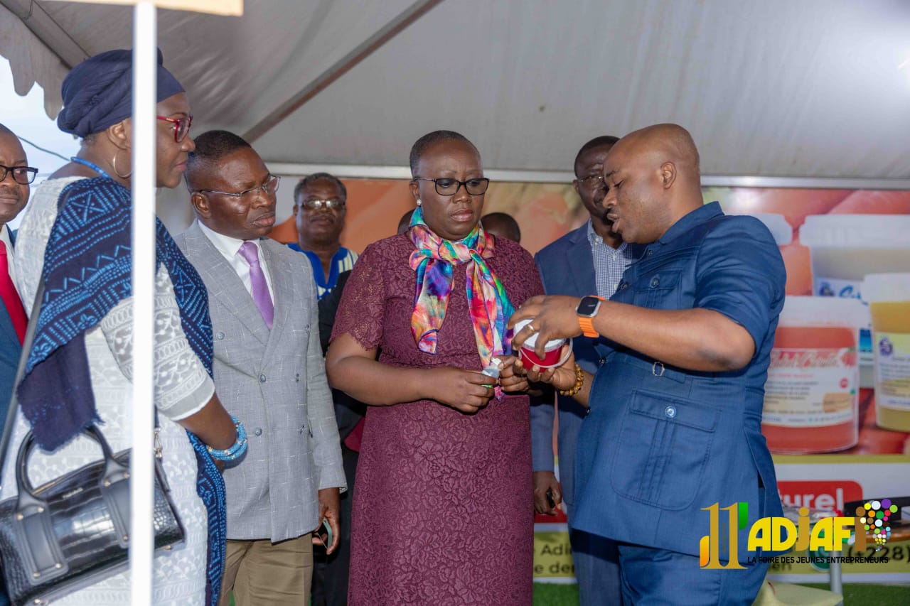 Le ministre Myriam DOSSOU D'ALMEIDA, à l'ouverture de la Foire ADJAFI 2023